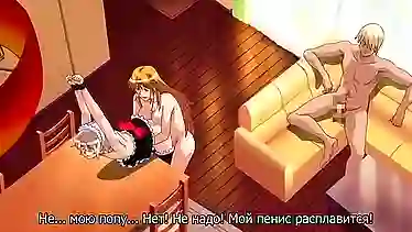 Хентай мультик — сисястая мамаша трахает сына
